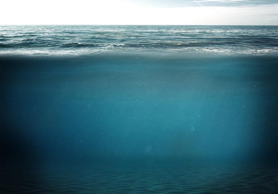 under water